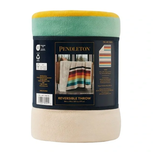 Pendleton Reversible Plush Throw Blanket